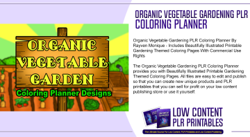 Organic Vegetable Gardening PLR Coloring Planner