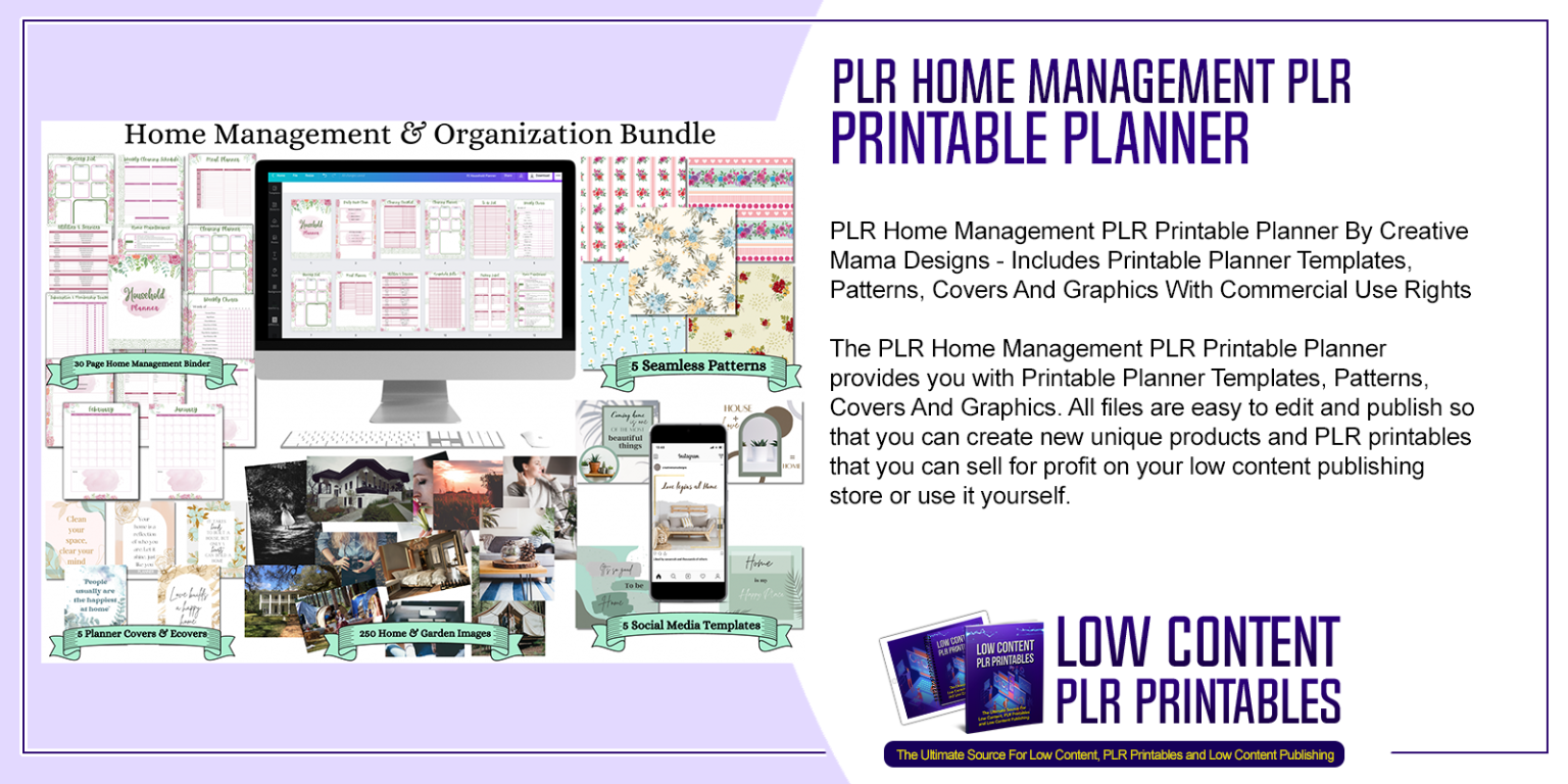 PLR Home Management PLR Printable Planner | PLR Planner Pages