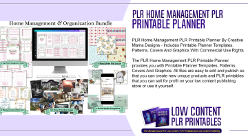 PLR Home Management PLR Printable Planner