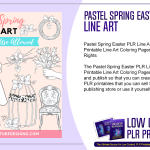 Pastel Spring Easter PLR Line Art