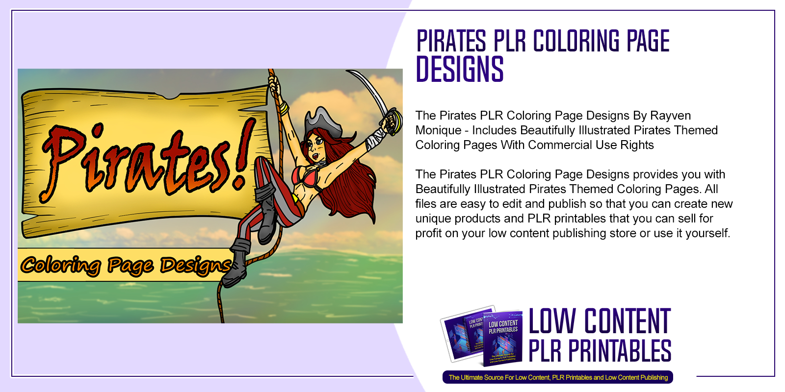 Pirates PLR Coloring Page Designs