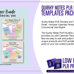 Quirky Notes PLR Dividers and Templates Pack