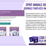 Spirit Animals Done For You PLR Journals Templates and Printable Packages