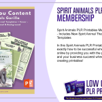 Spirit Animals PLR Printables Membership