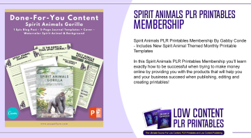 Spirit Animals PLR Printables Membership