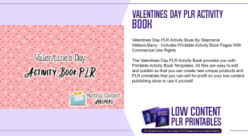 Valentines Day PLR Activity Book