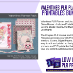 Valentines PLR Planner and Journal Printables Bundle