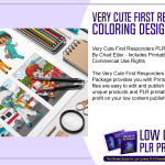 Very Cute First Responders PLR Coloring Designs Package 1