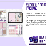 Vintage PLR Digital Planner Package