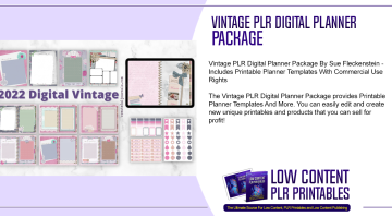 Vintage PLR Digital Planner Package