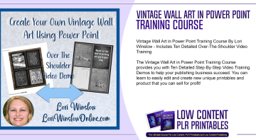 Vintage Wall Art in Power Point Training Course