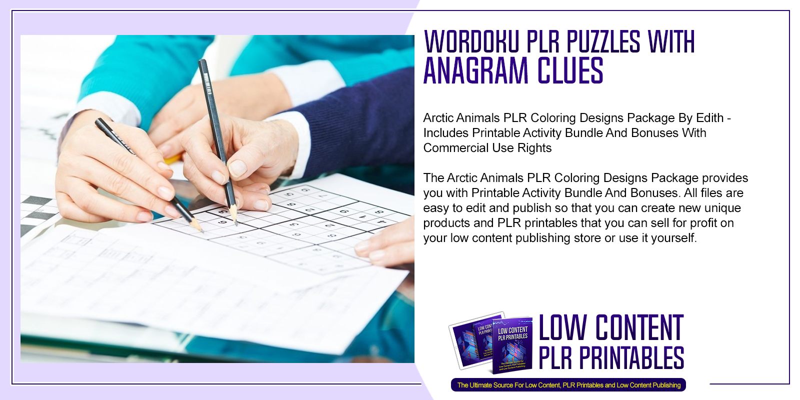 Wordoku PLR Puzzles with Anagram Clues 1