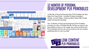 12 Months of Personal Development PLR Printables