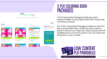 3 PLR Coloring Book Packages