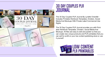 30 Day Couples PLR Journal