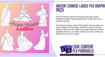 Ancient Chinese Ladies PLR Graphic Pack