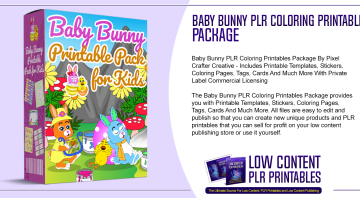 Baby Bunny PLR Coloring Printables Package