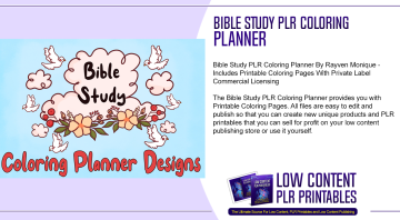 Bible Study PLR Coloring Planner