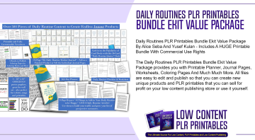 Daily Routines PLR Printables Bundle Ekit Value Package