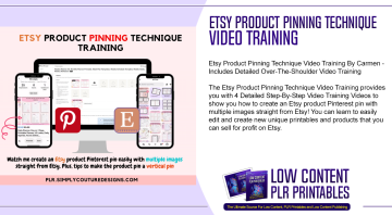 Etsy Product Pinning Technique Video Training