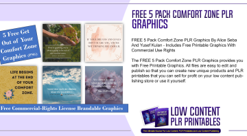 FREE 5 Pack Comfort Zone PLR Graphics