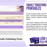 Family Traditions KDP and PLR Printables