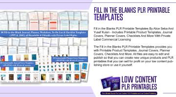 Fill in the Blanks PLR Printable Templates