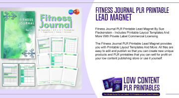 Fitness Journal PLR Printable Lead Magnet