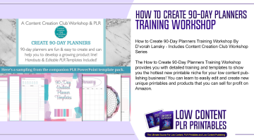 How to Create 90 Day Planners Training Workshop