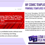 My Comic Templates 100 PLR Printable Templates For Low Content Books