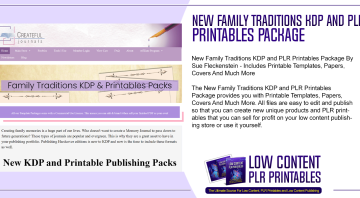 New Family Traditions KDP and PLR Printables Package 2