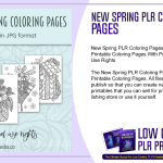 New Spring PLR Coloring Pages