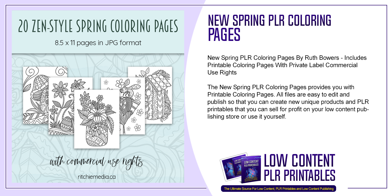 New Spring PLR Coloring Pages
