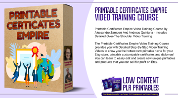 Printable Certificates Empire Video Training Course 2