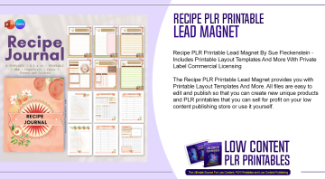 Recipe PLR Printable Lead Magnet