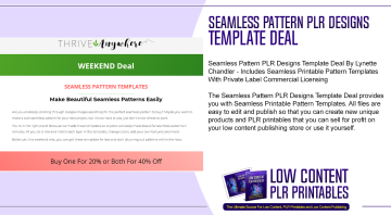 Seamless Pattern PLR Designs Template Deal