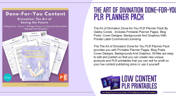 The Art of Divination Done for You PLR Planner Pack