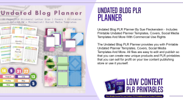 Undated Blog PLR Planner