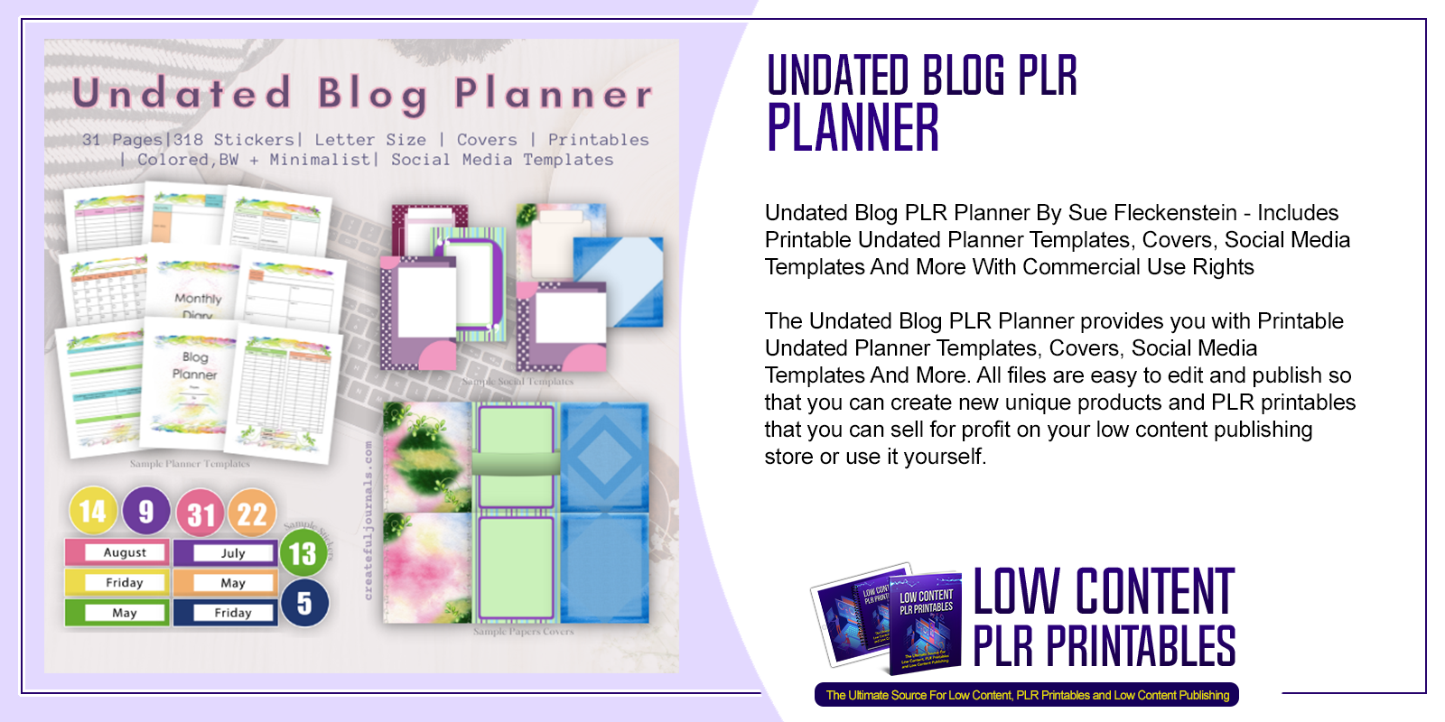 Undated Blog PLR Planner