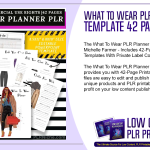What To Wear PLR Planner Template 42 Pages
