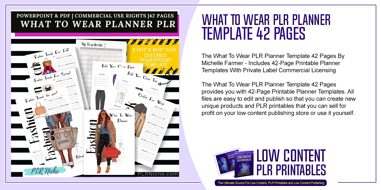 What To Wear PLR Planner Template 42 Pages