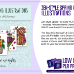 Zen Style Spring Full Color PLR Illustrations