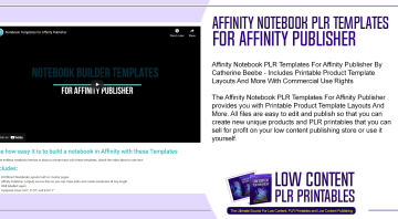 Affinity Notebook PLR Templates For Affinity Publisher