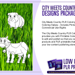 City Meets Country PLR Coloring Designs Package