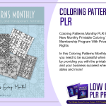Coloring Patterns Monthly PLR