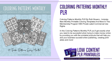 Coloring Patterns Monthly PLR