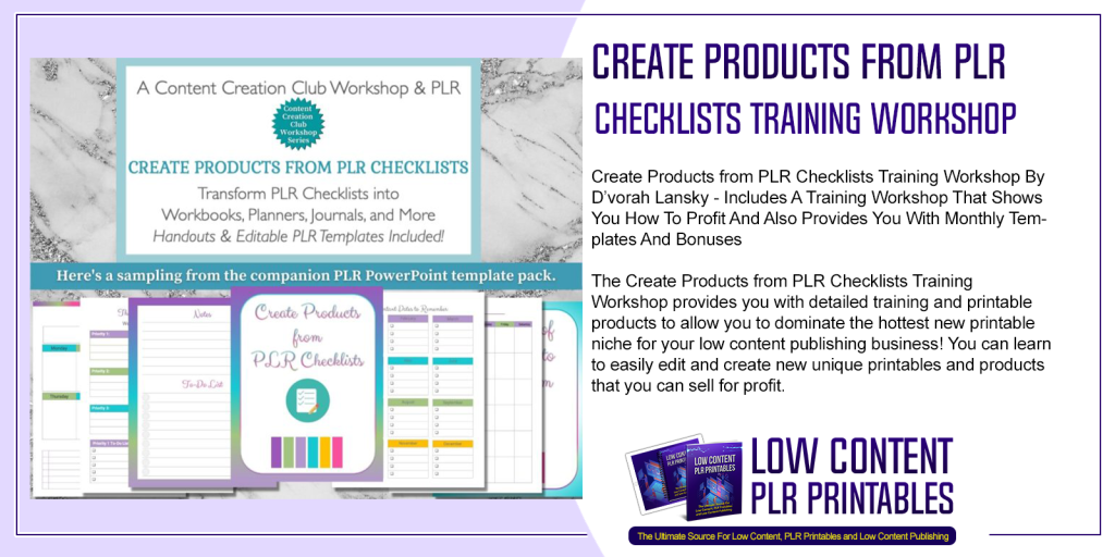 12 Months of Personal Development PLR Printables | PLR Printables