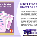 Dating to Attract the Right Person Planner 10 Page in Canva and Powerpoint