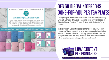 Design Digital Notebooks Done For You PLR Templates