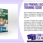 EDU Printable Decor Made Easy Training Guide
